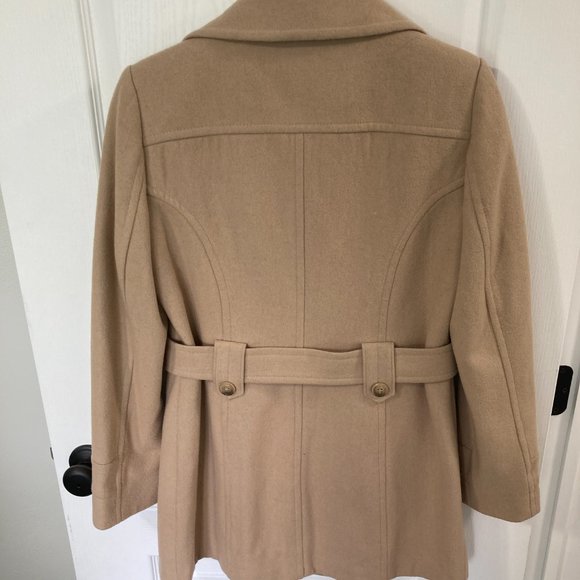 Tan Pea Coat, Size: Small - Picture 3 of 3